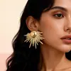 Pendientes Solares Geométricos Metálicos Irregulares Exagerados Transfronterizos Europeos y Americanos Pendientes Creativos Personalizados Pendientes Estilo de Oriente Medio