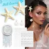 Clipes de Cabelo Brilhantes de Lantejoulas em Gel de Sereia Estrela do Mar Pérola Strass Maquiagem Facial Adesivos Faciais