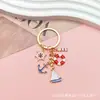 Chaveiro de veleiro transfronteiriço pingando óleo farol de metal boia salva-vidas leme pingente de bolsa de presente criativo enfeites