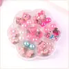 Joyería Estudiantil DIY Pendientes con Borlas Pendientes Largos de Clip para Orejas sin Perforar Lindo Perla Conjunto de 7 Pares Color Gelatina