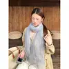 Lenço de seda branco com franjas, fresco e elegante, para mulheres, novo modelo 2026, lenço fino de gaze transparente, xale de organza de alta qualidade para o outono