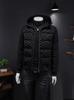 Estación Europea Casual para Hombre Estampado Flocking Moderno con Capucha para Hombre Estilo Coreano Nuevo Juvenil Chaqueta de Plumas talla grande Chaqueta para Hombre