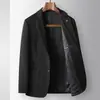 Blazer Casual para Hombre 2026 Primavera/Otoño Lujo Ligero de Negocios Blazer de un Solo Botón para Personas de Mediana Edad y Jóvenes Chaqueta Blazer Moderna de un Solo Botón Negra
