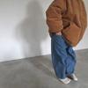Pantalones Casuales Nuevos Estilo Coreano para Niños Personalizados, Pantalones Simples Sueltos con Bolsillo Grande de Solapa, Cintura Elástica, Jeans para Niños y Niñas