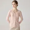 La textura es la reina~ Cárdigan 100% cachemir puro para mujer, chaqueta de punto cálida, suéter de manga larga con cuello en V, versátil y simple
