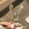 Pasador Sencillo para el Cabello con Pedrería Completa y Diseño de Nota Musical, Elegante Pinza Superior para el Cabello para Mujer, Pinza para Flequillo, Accesorios para el Cabello, Al por Mayor en Stock