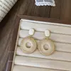 Pendientes de Aro Trenzados Estilo Francés Retro Textura de Principios de Otoño para Mujer Pendientes Estilo Bohemio para Vacaciones Pendientes Súper Bonitos