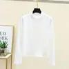 Otoño e Invierno Nuevo Cuello Alto Aterciopelado Engrosado Cálido Camiseta Térmica para Mujer Elegante Versátil Color Sólido Temperamento Camiseta Interior