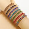 Pulsera Pequeña Fresca para Mujer Multicolor Cristal de Imitación Lujo Estilo Bohemio Estilo Ins Normcore Versátil Pulsera de Aleación