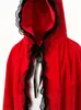 Capa de cosplay de Halloween, capa de estilo oscuro, capa con capucha navideña de Caperucita Roja para cosplay de rol de anime europeo y americano