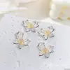 Famosos en Internet adornos para uñas de mariposa de doble capa, tridimensionales, incrustados con diamantes, láser inteligente, color hielo transparente, mariposa, decoración de uñas DIY