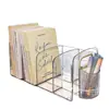Divisor de Estantería de Acrílico Soporte para Libros Estante Transparente de Escritorio Estante para Archivos Soporte de Escritorio para Estudiantes
