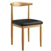 Cadeira de jantar Home Nordic encosto banqueta Desk moderno simples quarto das mulheres leve luxo imitação de madeira maciça ferro cadeira de canto