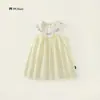 Vestido Bordado para Meninas 2026 Verão Novo Estilo Coreano Colorido Listrado Sem Mangas Regata para Crianças Pequenas Atacado