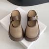 Meias-pantufas de Renda Vazada para Mulheres, Novos Sapatos Mary Jane da Moda de Verão 2026, Tamancos com Plataforma de Solado Grosso