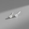 Pendientes de botón de plata pura S999 para mujer, de plata de ley, con gancho para la oreja, sencillos y a la moda, con bola de pelo que combina con todo.