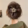 Elegante presilha de cabelo de bico de pato em lã para mulheres, novo modelo 2026, presilha grande para coques, acessório de cabelo