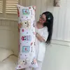 Almofada longa de veludo de leite, removível e lavável, adequada para gestantes, almofada de apoio para as pernas, almofada de conforto para dormitório, atacado e dropshipping disponíveis