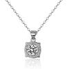 Collar con colgante de plata de ley s925 con diamante Mosan de 1 quilate para mujer, bolso cuadrado Hai Rui con collar, venta al por mayor de fábrica.