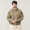 Chaqueta casual estilo americano, estética de viejo dinero, con solapa retro para hombre, nueva chaqueta de trabajo Harrington para primavera/otoño