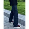 Calça xadrez curva tie-dye Cleanfit para homens, estilo retrô americano de outono, calça plissada levemente flare, calça com vibe legal e estilosa