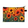 Bolsa Cosmética de Girasol Transfronteriza 2025 Multifuncional para Mujer, Bolsa Cuadrada Pequeña de Gran Capacidad, Bolsa Portátil para Artículos Pequeños, Bolsa de Aseo