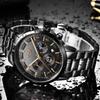 Comercio exterior LIGE reloj de cuarzo de luna para hombre, personalidad, moda, tendencia, ocio, resistente al agua, reloj deportivo de negocios
