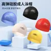 Touca de Natação de Silicone Grande para Adultos Proteção para Ouvidos Touca de Natação à Prova d'Água Fabricação Personalizada com Logo Unissex Venda Direta da Fábrica