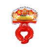 Nuevo al por mayor para niños Día Nacional palo de repostaje bandera roja globo de película de aluminio amor estrella de cinco puntas de mano globo del Día Nacional