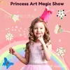 Manualidades infantiles transfronterizas en madera DIY varita de hadas varita mágica varita de princesa de Navidad rompecabezas dibujo a mano virutas de madera