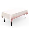 Mantel desechable con puntos dorados de 137 x 183 cm, color plata, oro rosa, para fiesta de cumpleaños, mantel de PE grande
