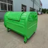 Contenedor de basura móvil de 3 metros cúbicos con brazo de gancho personalizable para exteriores, vehículo de saneamiento grande, montado en vehículo, para calle, contenedor de basura de 5 metros cuadrados