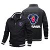 Jaqueta com logo de motocicleta outono transfronteiriça europeia e americana nova para homens Jaqueta de cardigan com zíper para pilotagem masculina Street