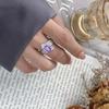 Joia Nova Vida 2024 Ouro Cobre Banhado Diamante de Alto Carbono Corte Flor de Gelo Elegante Simples Anel em Forma de Pera para Mulheres 7*10