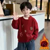 Ropa de Otoño e Invierno para Niños Suéter con Bordado de Dibujos Animados Estilo Coreano Suéter Grueso de Punto para Niños Ropa para Niños Pequeños y Niños Pequeños