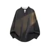 Suéter Casual Masculino Novo Outono/Inverno 2026, Estilo Old Money, Gola Henley, Suéter de Tricô Falso Duas Peças, Top Masculino