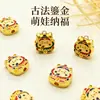 Novo Estilo Método Antigo Ouro Fosco Tun Jin Shou Família de Três Atração de Riqueza Pulseira DIY Colar Cordão de Pulseira Acessórios de Joias Atacado