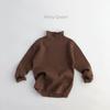 [em estoque] Duas peças para cada mão ~ Suéter infantil Primavera e Outono versão coreana de tesouro da moda masculino e feminino gola alta cachecol suéter
