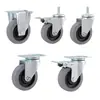 Ruedas antiestáticas grises de 3 pulgadas Ruedas giratorias con freno conductoras de 4 pulgadas y 5 pulgadas Ruedas de goma TPR