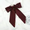 Uniforme Escolar Traje de Marinero Pluma Mango Largo Oblicuo Jk Color Sólido Sarga Raya Horizontal Uniforme Cuello de Lazo Puntiagudo Flor