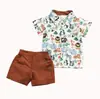 Chaqueta con estampado animal y shorts de color liso venta directa de fábrica