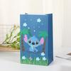 Bolsa de Regalo de Fiesta de Dibujos Animados Transfronteriza Bolsa de Papel Kraft con Fondo Cuadrado Bolsillo Plano Bolsa para Empaquetar Dulces con Personaje de Dibujos Animados Lindos