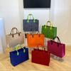 Bolsa de Feltro Estilo Ins Bolsa de Mão Logo Personalizado Grande Capacidade Bolsa Tote Bolsa de Mão Brinde Publicitário Sacola de Compras