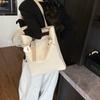 Bolso Tote Simple de Color Sólido de Moda Bolso de Hombro para Mujer Nuevo Bolso de Hombro Casual Coreano de Nicho Bolso de Mano Texturizado