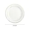 Restaurante ocidental de hotel prato prato de cerâmica banhado a ouro estilo europeu prato raso redondo prato plano prato para bife louça doméstica