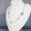 Collar de estrella de Amazon, diseño de nicho para mujer, nuevo, moderno, sencillo y elegante, cadena de clavícula, joyería de acero de titanio.
