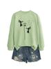 Amazon Ebay Estación Independiente Moda e Interesante Elegante Dama Diente de León Dos Pájaros Cuello Redondo Manga Larga Sudadera Exportación