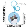 Parches bordados de lindo gato y perro de dibujos animados, parches redondos de animales, accesorios hechos a mano para bolsos, colgantes para llaves