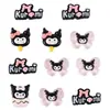 Serie Negra Gato de Dibujos Animados Pegatina de Resina Placa de Letras con Lazo Kumi Estuche de Teléfono DIY Pasador para el Cabello Accesorios de Resina
