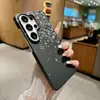 Adequado para capa de celular com resfriamento semi-cobertura Samsung S26ultra, capa com adesivo de água padrão fibra de carbono S25FE, capa protetora S24, transfronteiriço